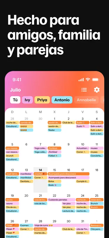 Howbout: calendario compartido screenshot 1 of 7