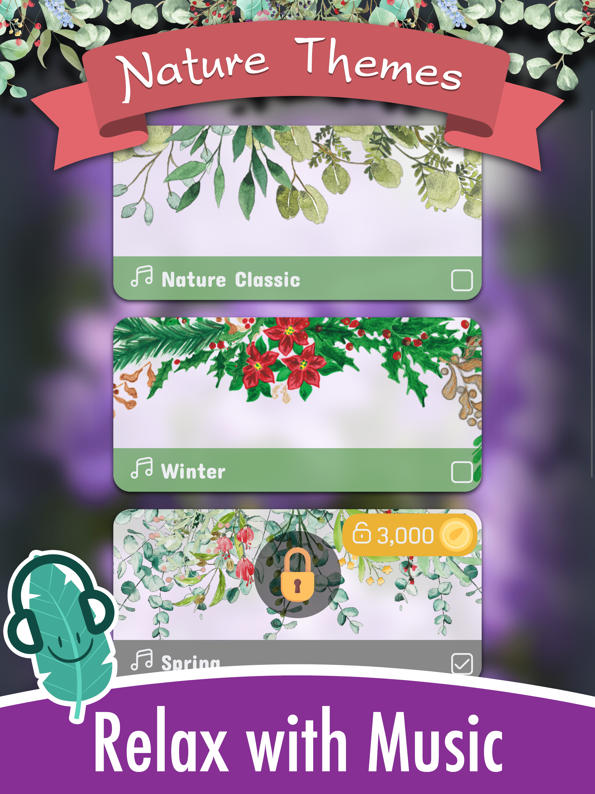 禪意牌 - 四季自然主題配對拼圖 - 起來麻將