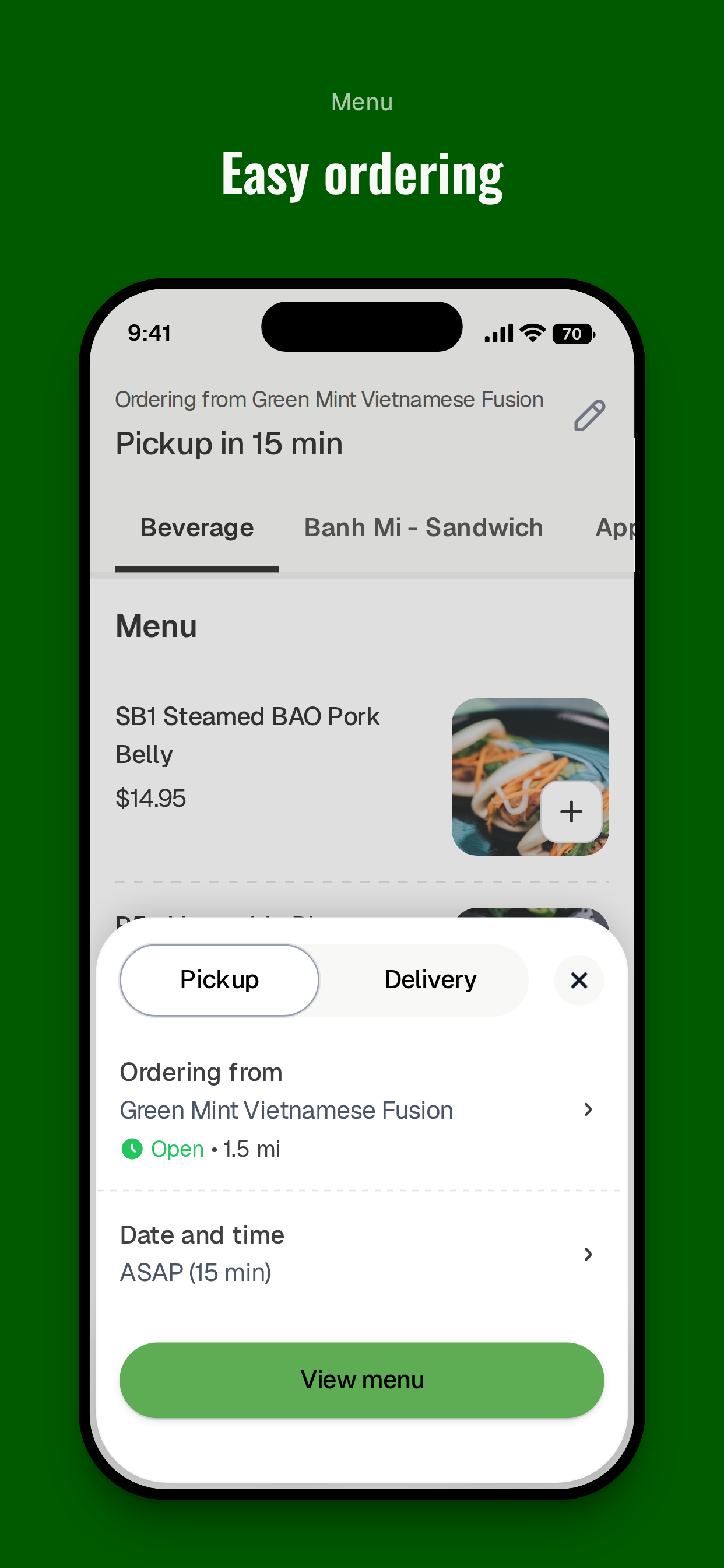 Green Mint Vietnamese Fusion screenshot 3