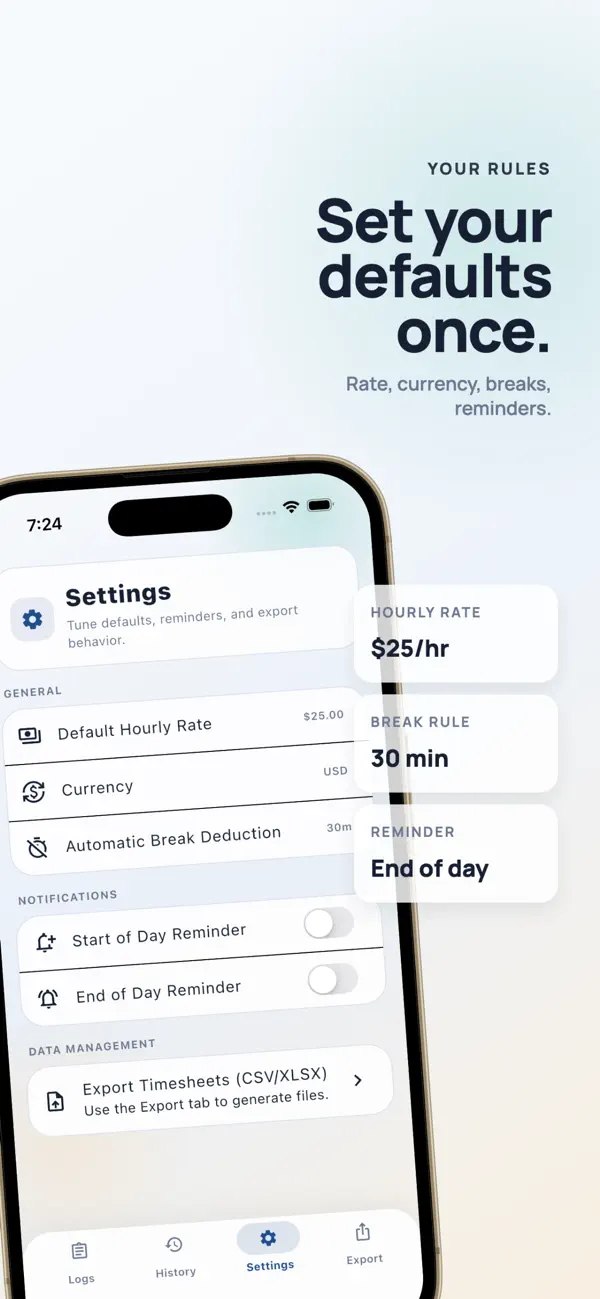 Screenshot #3 pour Timesheet & Salary Calculator