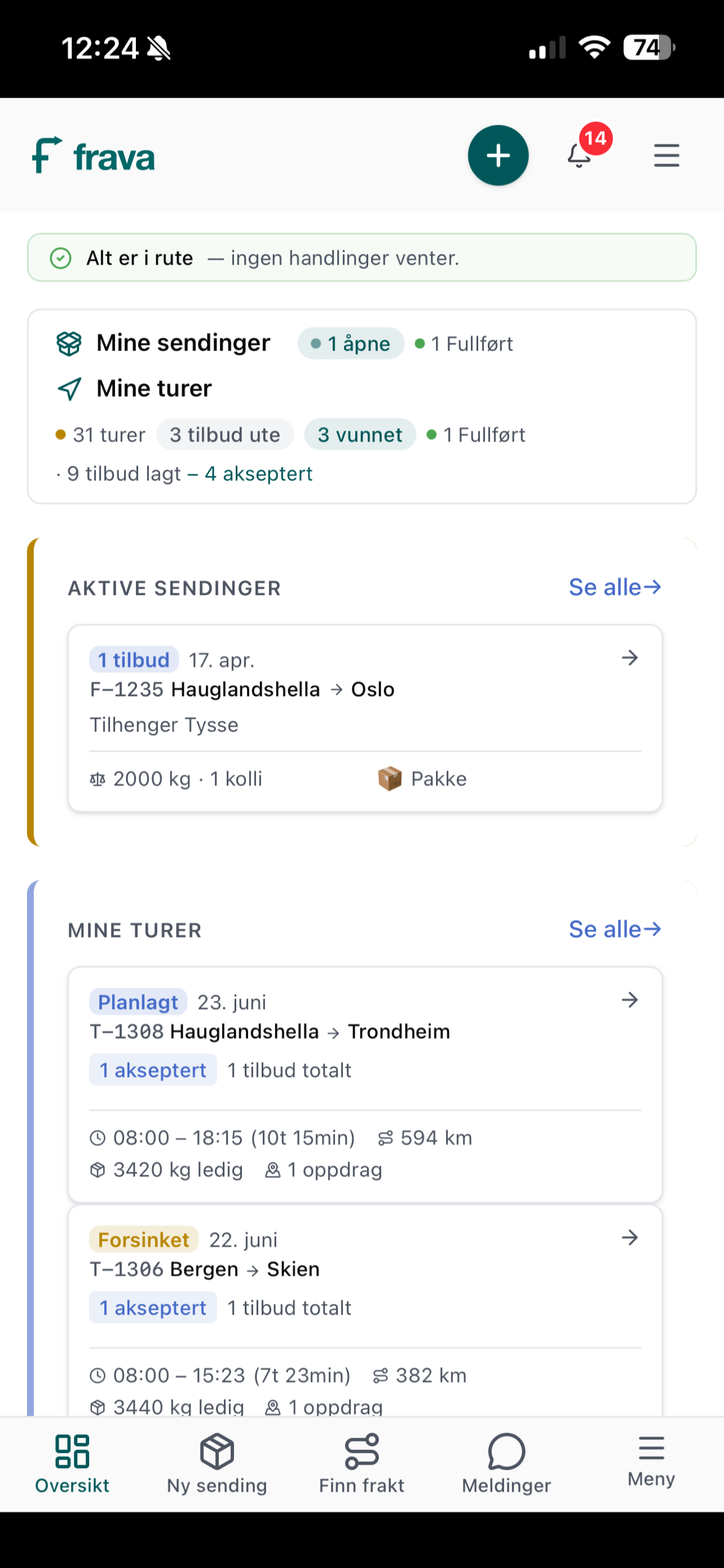 Frava – frakt langs ruten screenshot 5