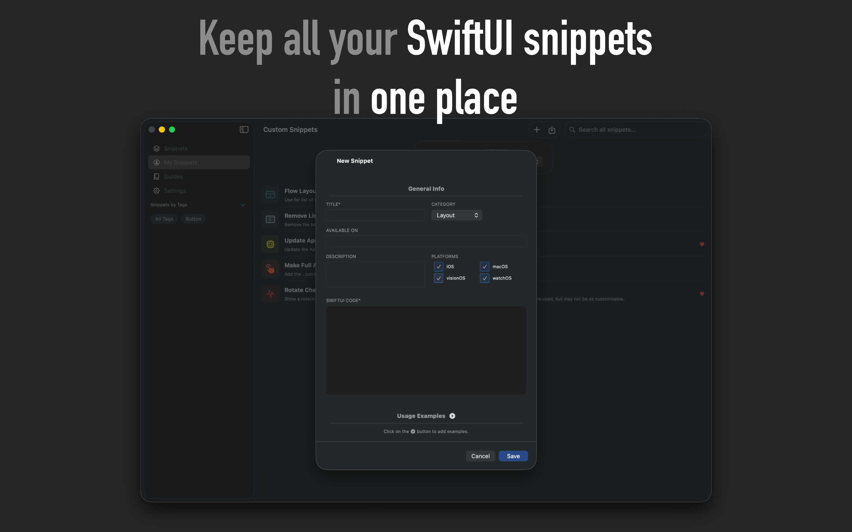 Snippet Library for SwiftUI screenshot 16