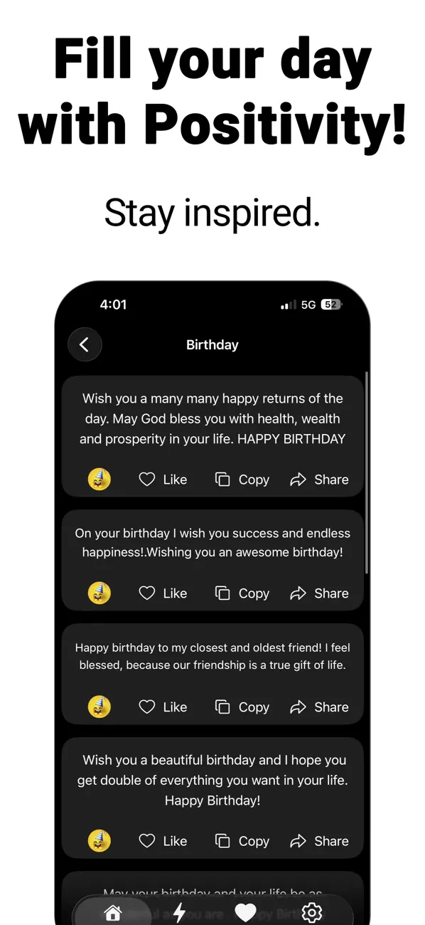 Screenshot #3 pour Messages & Quotes for WhatsApp