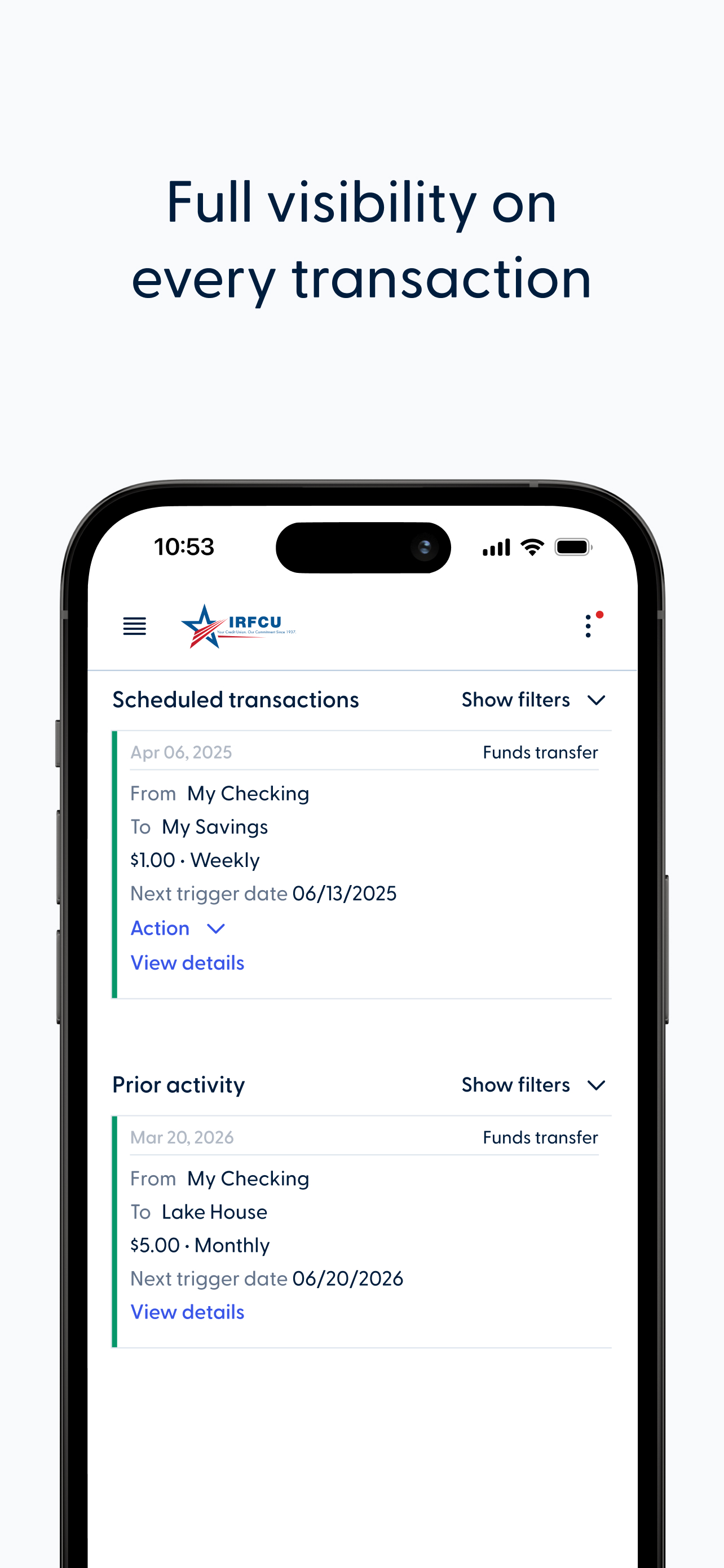 IRFCU Mobile Banking screenshot 3
