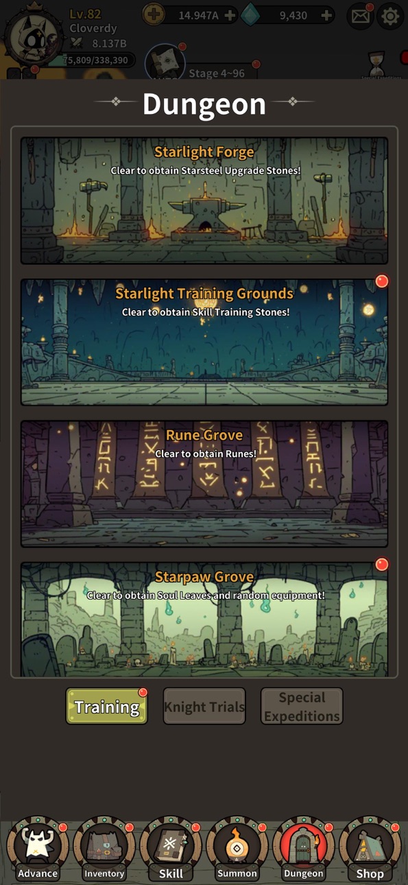 Kamnyang Knight : Idle RPG iOS Mod IPA screenshot 6 - iOS game interface
