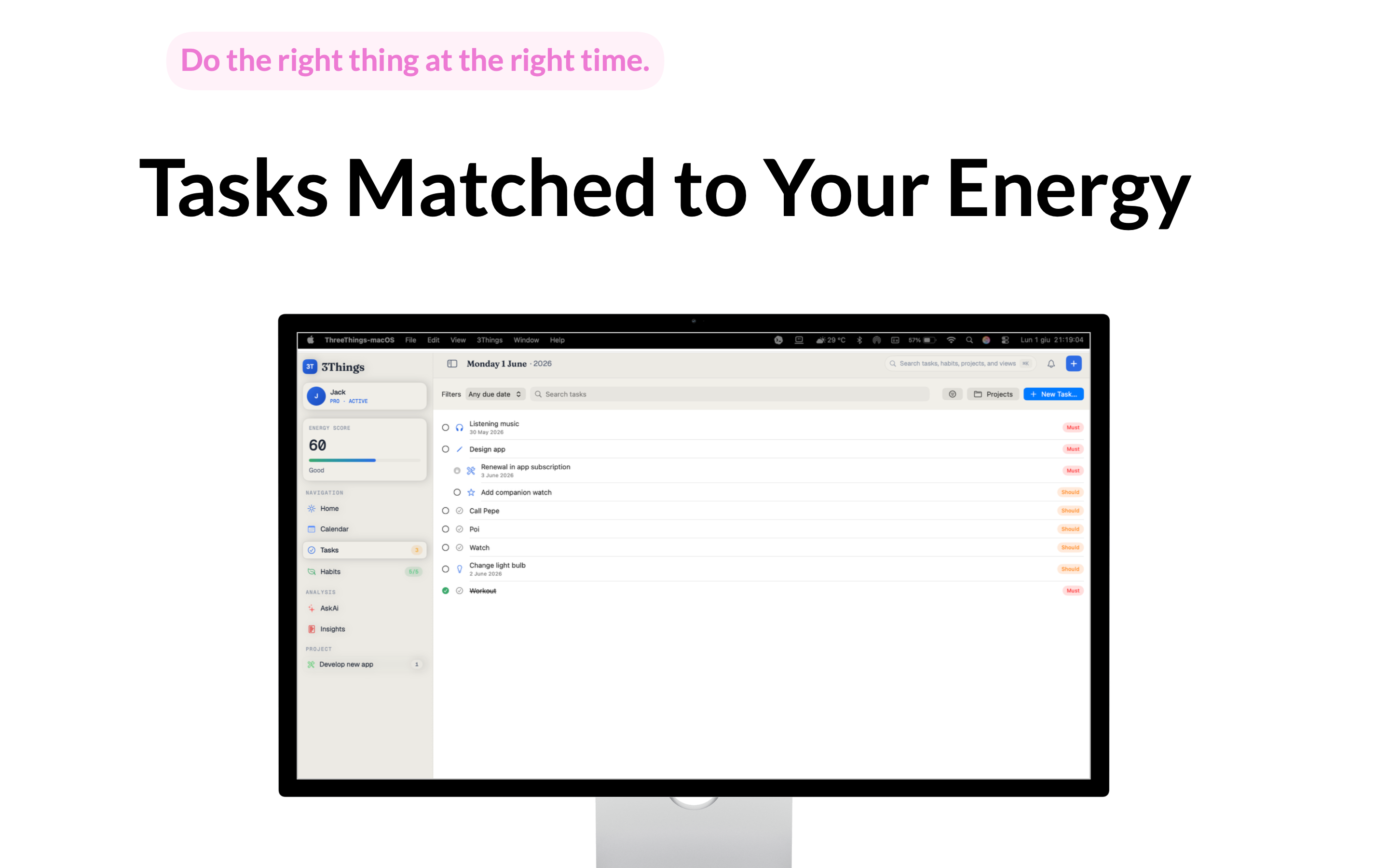 3Things Tasks Habits & Planner