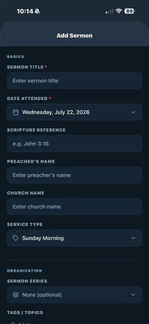 My Sermon Journal screenshot 2