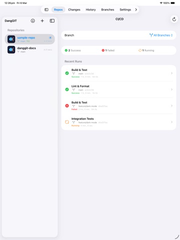 DangGIT iPad screenshot