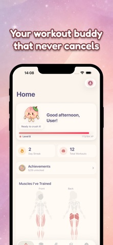 Cute Lifts: Workout Tracker iPhone screenshot