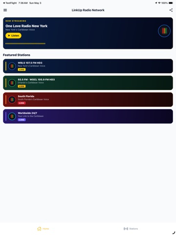 LinkUp Radio Network iPad screenshot