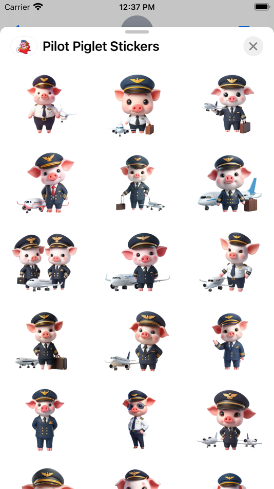 #2. Pilot Piglet Stickers (iOS) 게시자: Paul Scott