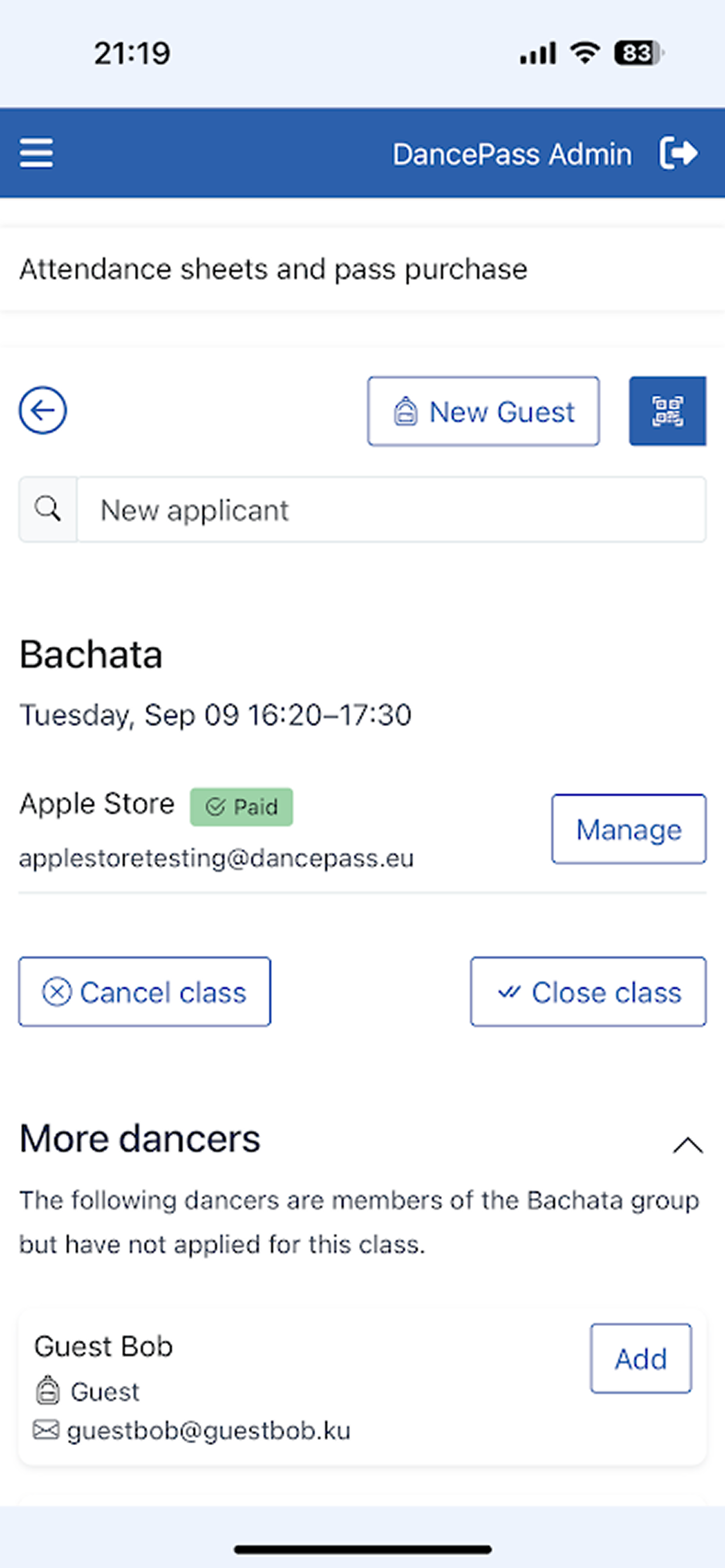 DancePass: Classes & Events
