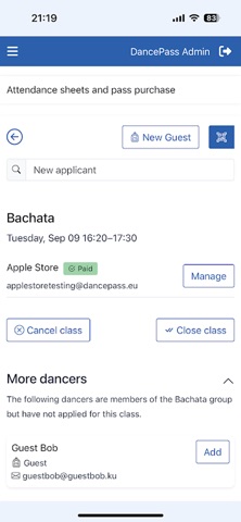 MaxPass: Classes & Events Screenshot 6 of 7