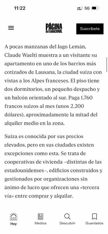 Página Internacional screenshot 3 of 3