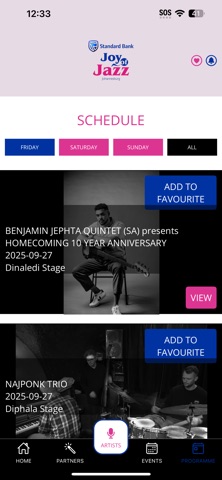 Standard Bank Joy Of Jazz iPhone screenshot