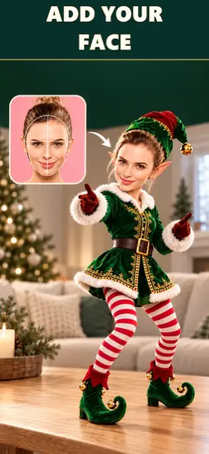 Funny Santa face video maker screenshot 4