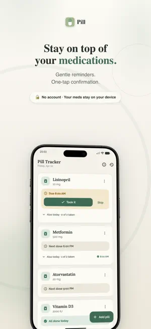 Pill Tracker — Med Reminder screenshot 1