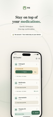 Pill Tracker — Med Reminder Screenshot 1 of 5