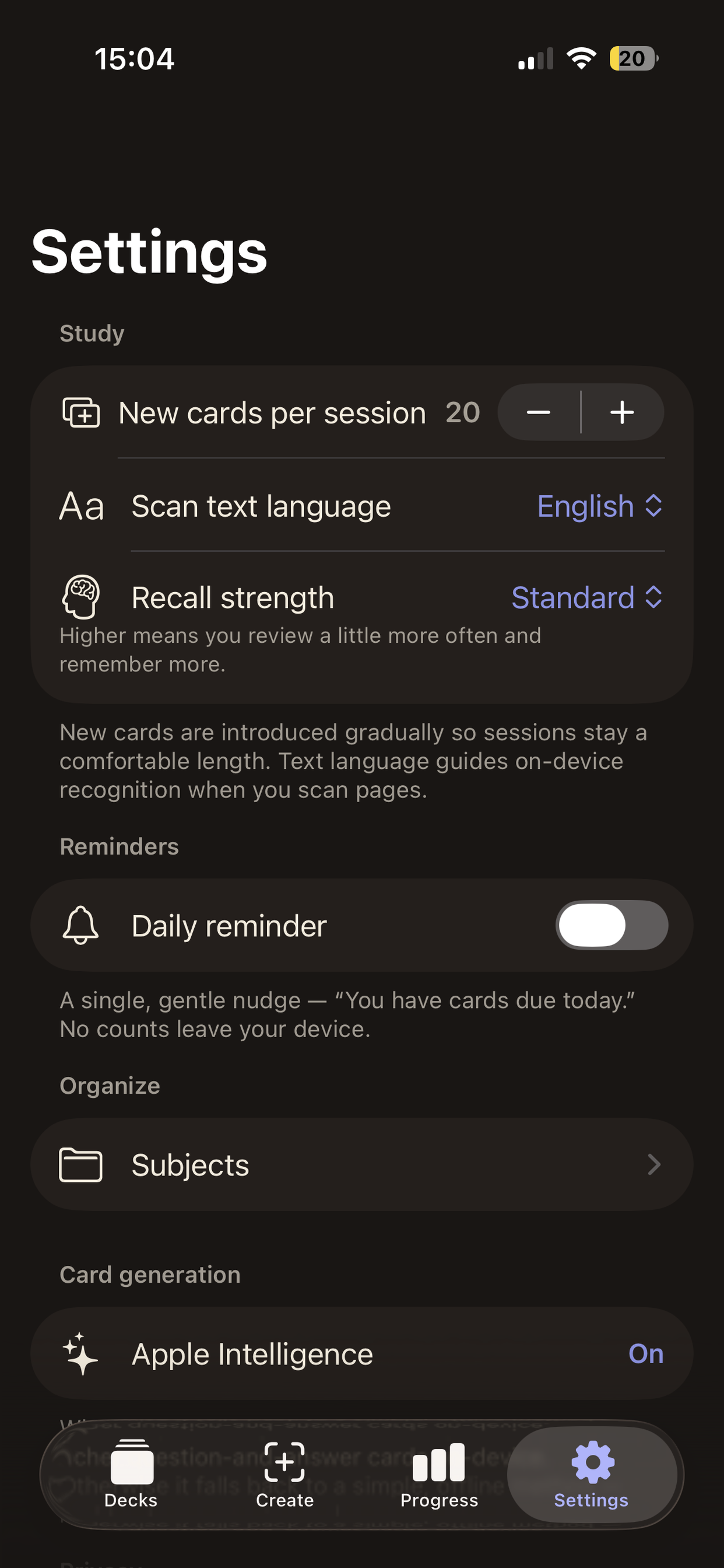 Recall: AI Private Study Cards screenshot 5