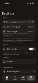 Recall: AI Private Study Cards screenshot