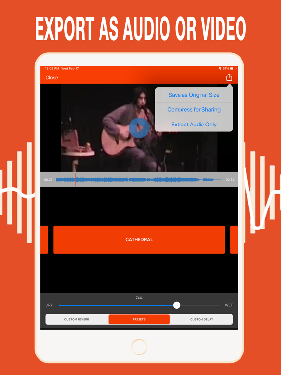 VideoVerb Pro: Reverb on Video iPad screenshot 5 - Photo & Video app