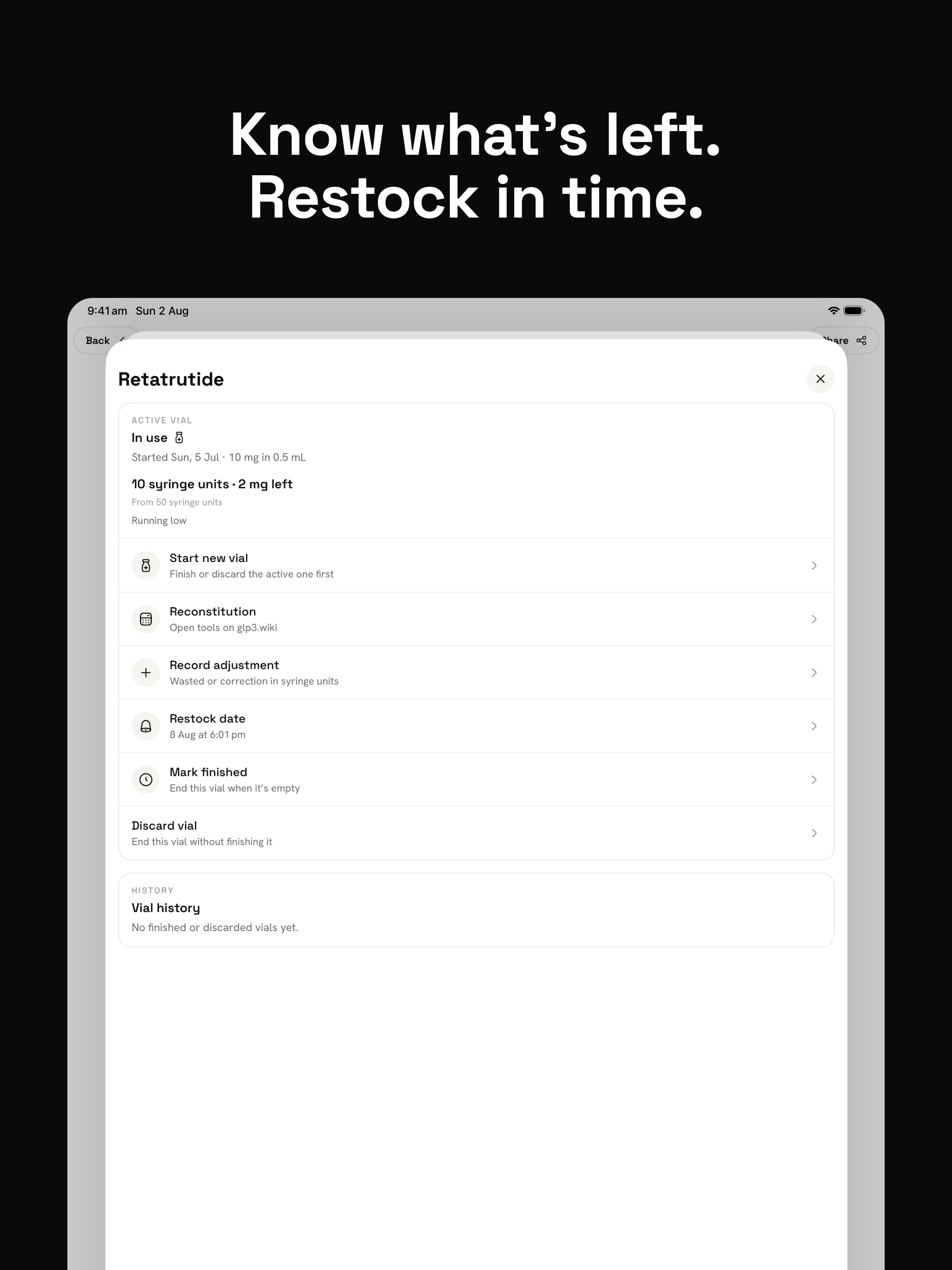 glp3 — Peptide Tracker screenshot 13