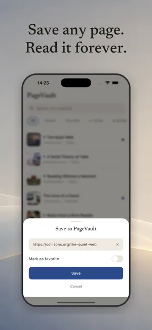 PageVault: Offline Reader screenshot 1