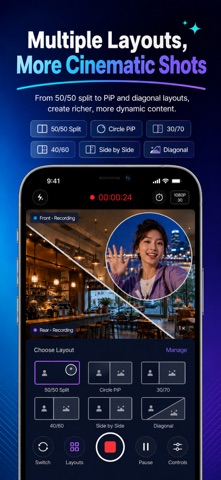 Dual Cam - Split Screen Camera screenshot