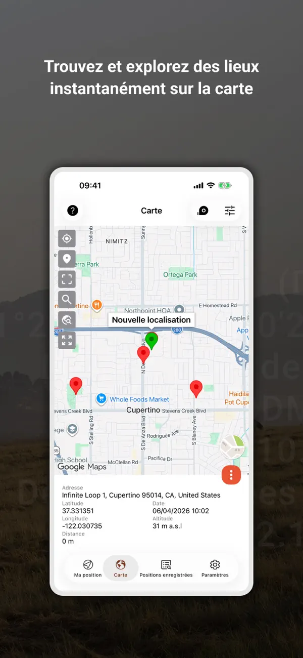 Screenshot #3 pour GPS Coordinates Lite