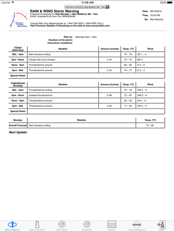 Precision Weather Forecasting iPad screenshot 1 - Weather app