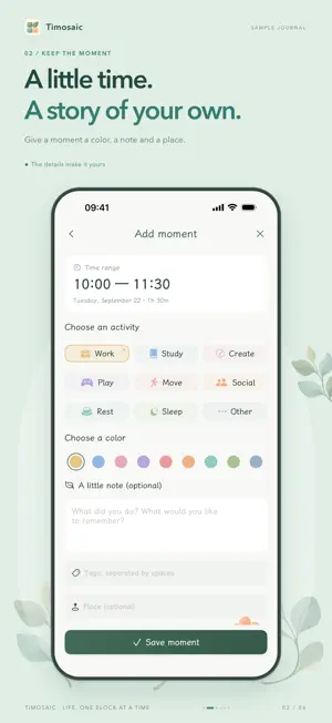 Timosaic: Time Journal screenshot 2