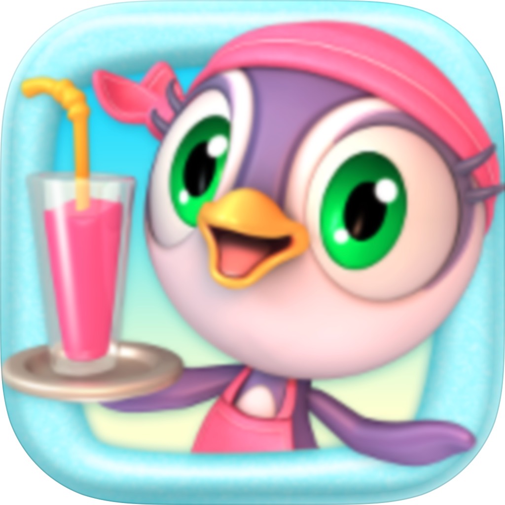 Apple App Store cover for Penguin Diner 3D: Cooking Game