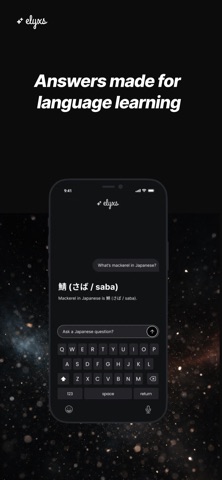 Elyxs:AI for Language Learners iPhone screenshot