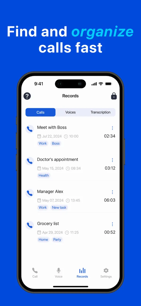 Screenshot #3 pour Record Phone Conversation-iRec