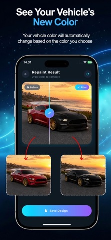 AI Car Custom – Paint & Design iPhone screenshot