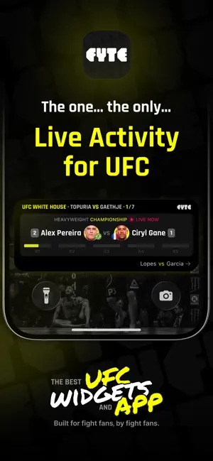 Fyte: UFC Widgets iPhone screenshot 1