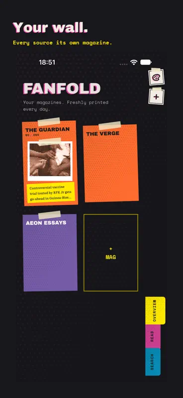 Fanfold: News as Magazines screenshot 1 of 4