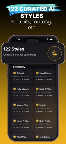 Mortal AI : AI Image Generator iPhone screenshot