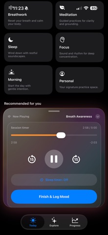 your meditation screenshot