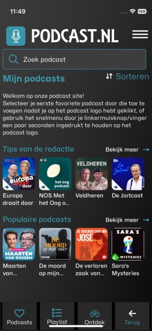 Podcast.NL - podcast luisteren screenshot
