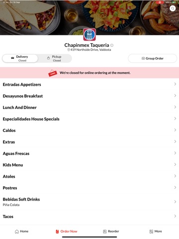 Chapinmex Taqueria iPad screenshot