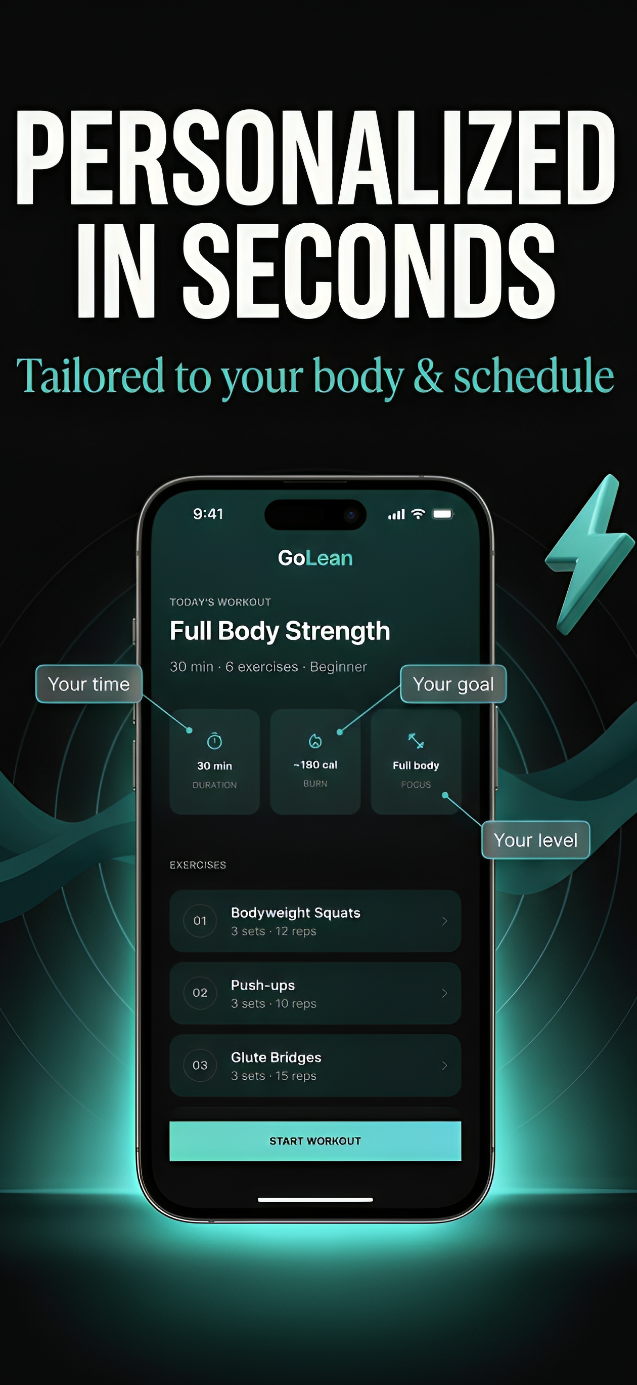 Workout Tracker - GoLean screenshot 4