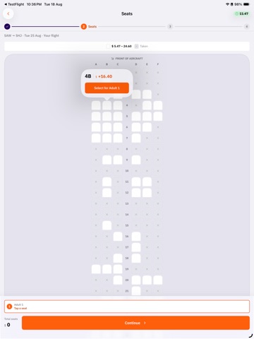 Fly4all حجوزات السفر من iPad screenshot