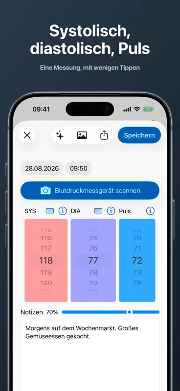 Blutdruck, Tagebuch & Daten screenshot 5 of 9