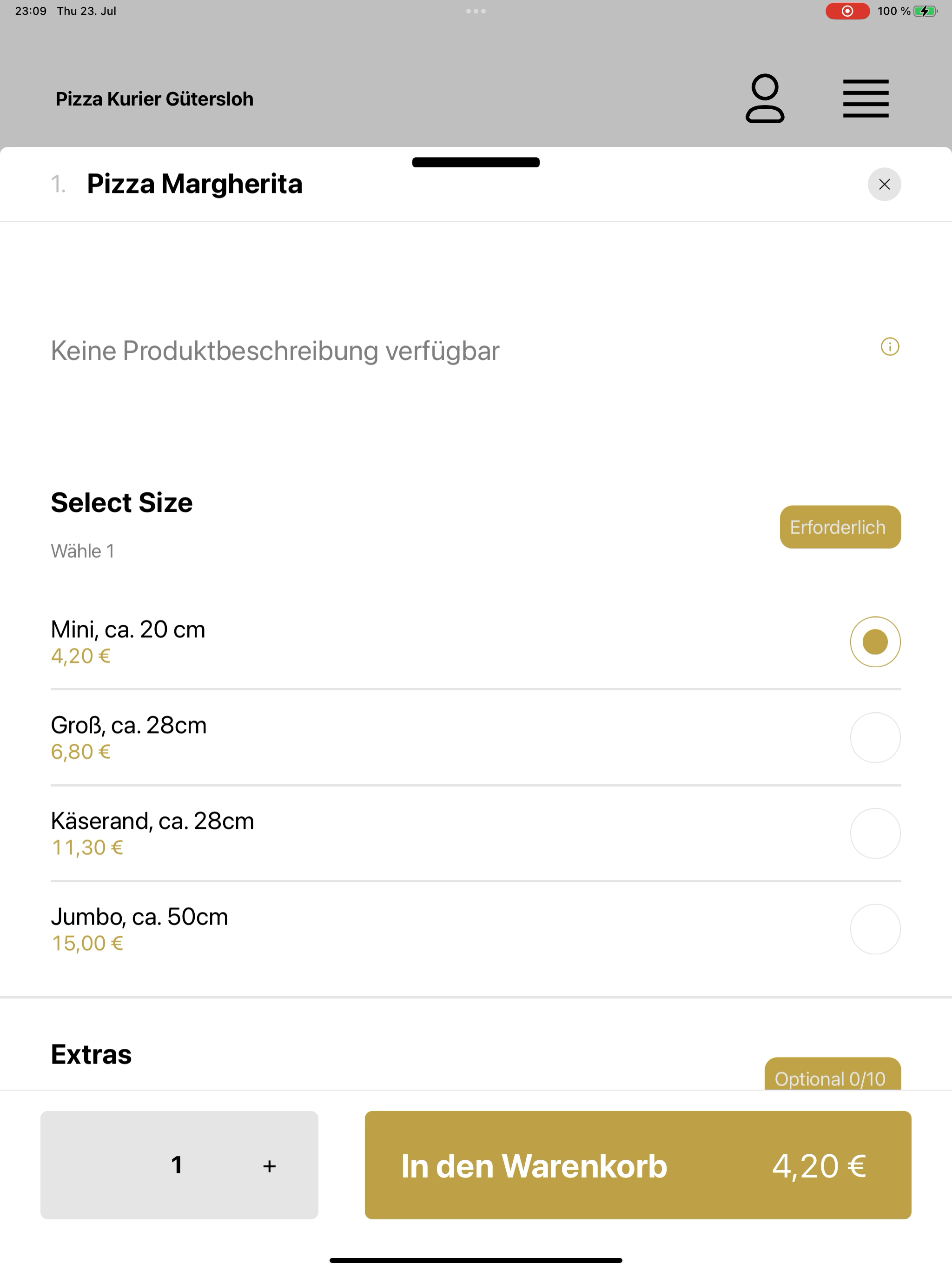 Pizza Kurier Gütersloh DE screenshot 15