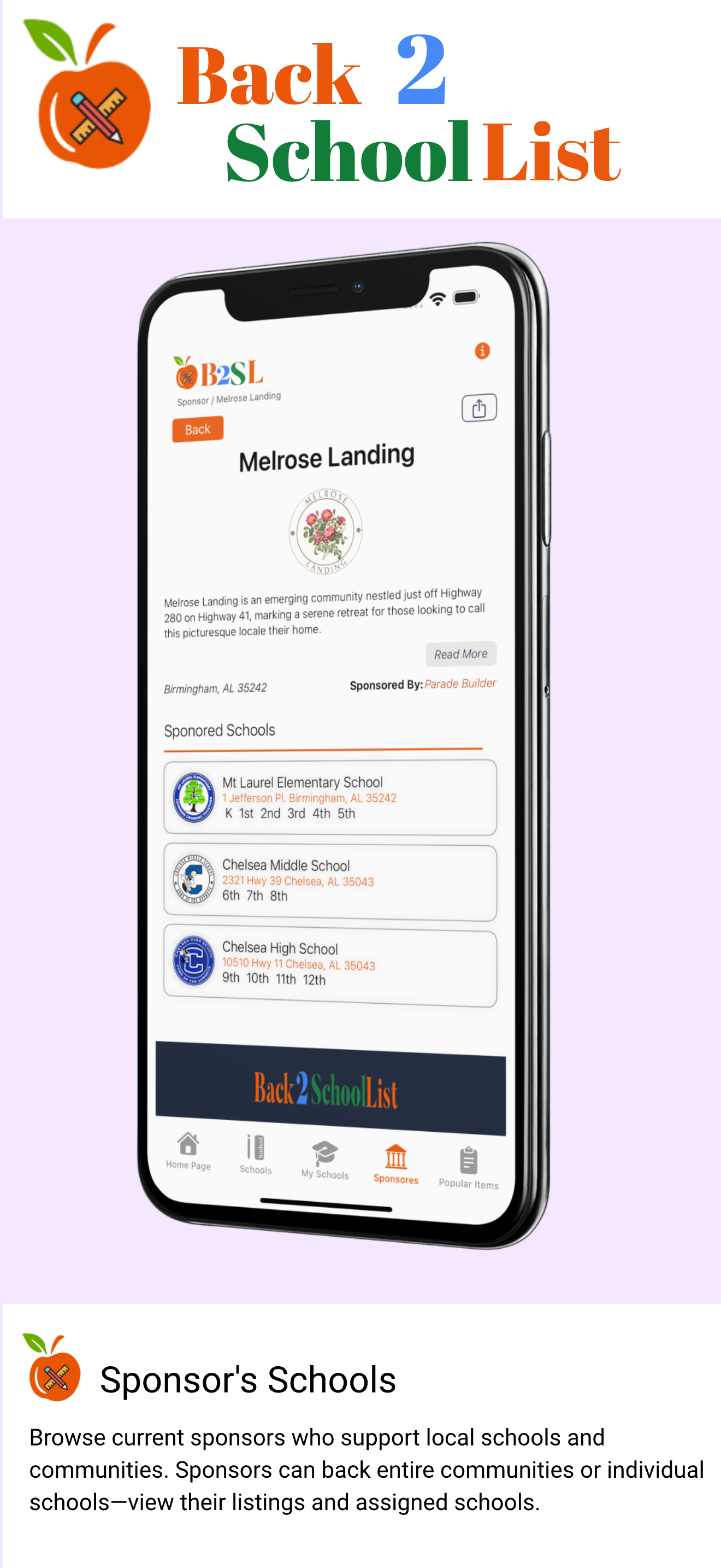 B2SL - Back 2 School List AL