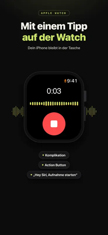 Talk Memo: Watch音声メモ文字起こし screenshot 2 of 5