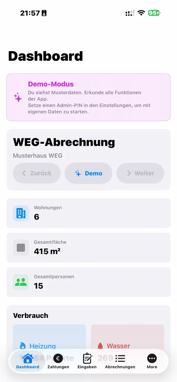 Screenshot #2 pour Hausverwaltung -WEG Abrechnung