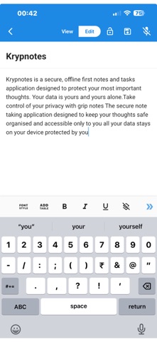 krypnotes screenshot