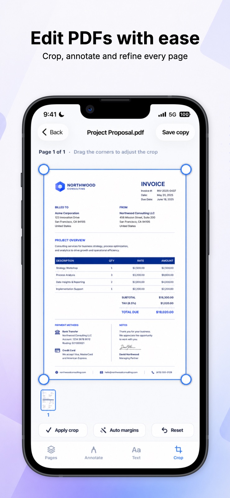 Scanner PDF: Scan & Edit iphone screenshot 3